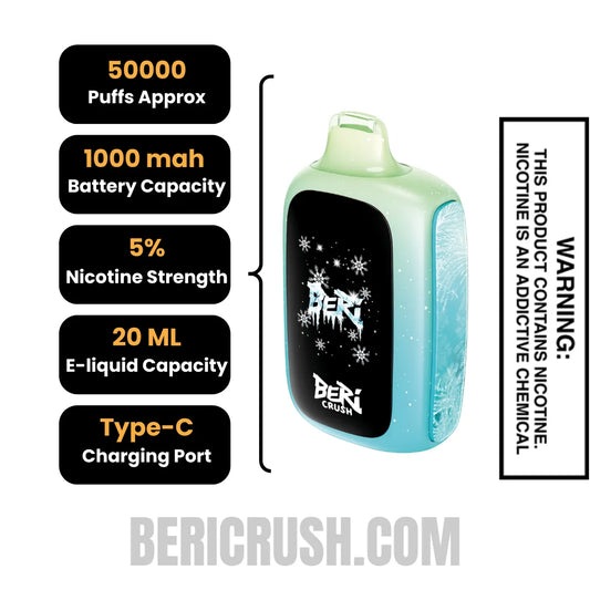 AlaskanMintBeriCrush50KDisposableVapeSpecifications AlaskanMintBeriCrush50KDisposableVapeSpecifications