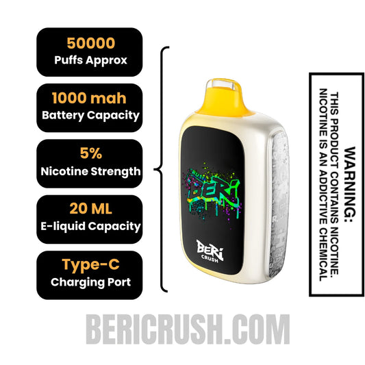 BananaTaffyBeriCrush50KDisposableVapeSpecifications BananaTaffyBeriCrush50KDisposableVapeSpecifications
