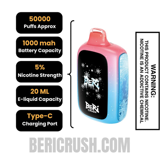 Cherry Cola Gami Beri Crush 50K Puffs Disposable Vape Specifications Cherry Cola Gami Beri Crush 50K Puffs Disposable Vape Specifications