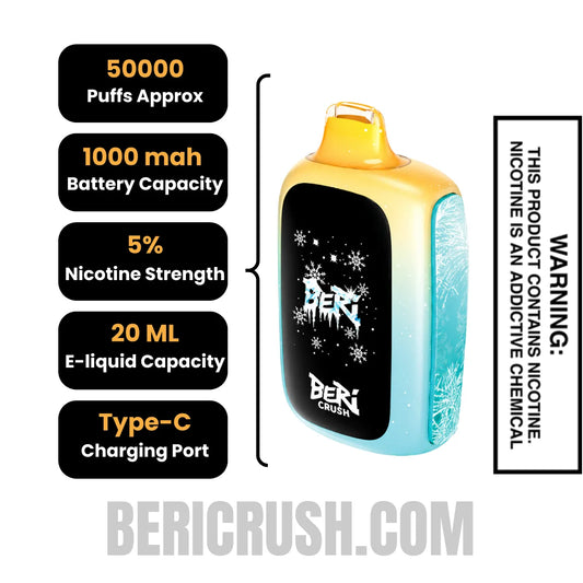 Punch Ice Beri Crush 50K Puffs Disposable Vape Specifications Punch Ice Beri Crush 50K Puffs Disposable Vape Specifications