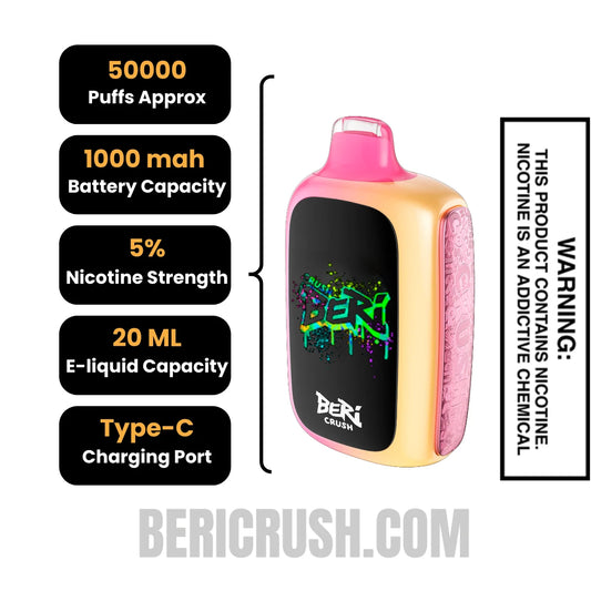 StrawberryCreamBeriCrush50KDisposableVapeSpecifications StrawberryCreamBeriCrush50KDisposableVapeSpecifications