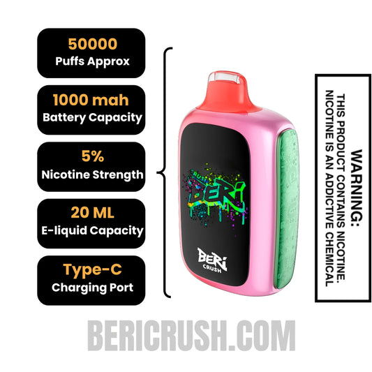 StrawberryWatermelonBeriCrush50KDisposableVapeSpecifications StrawberryWatermelonBeriCrush50KDisposableVapeSpecifications