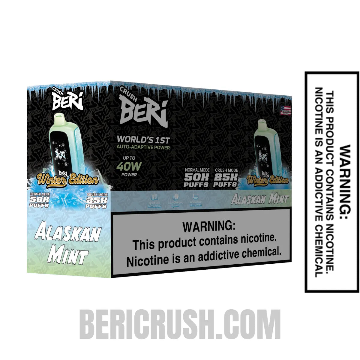 AlaskanMintBeriCrush50KDisposableVapewithbundleBox