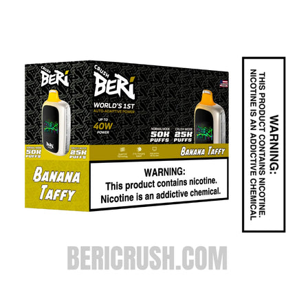 BananaTaffyBeriCrush50KDisposableVapewithbundlebox