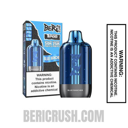 Blue Rancher Beri Cliq 50K Disposable Vape Pod with Package Box