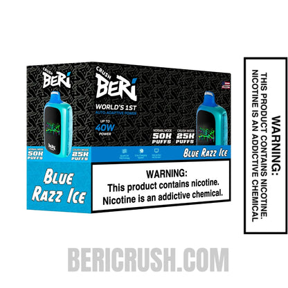 BlueRazzIceBeriCrush50KDisposableVapewithbundlebox