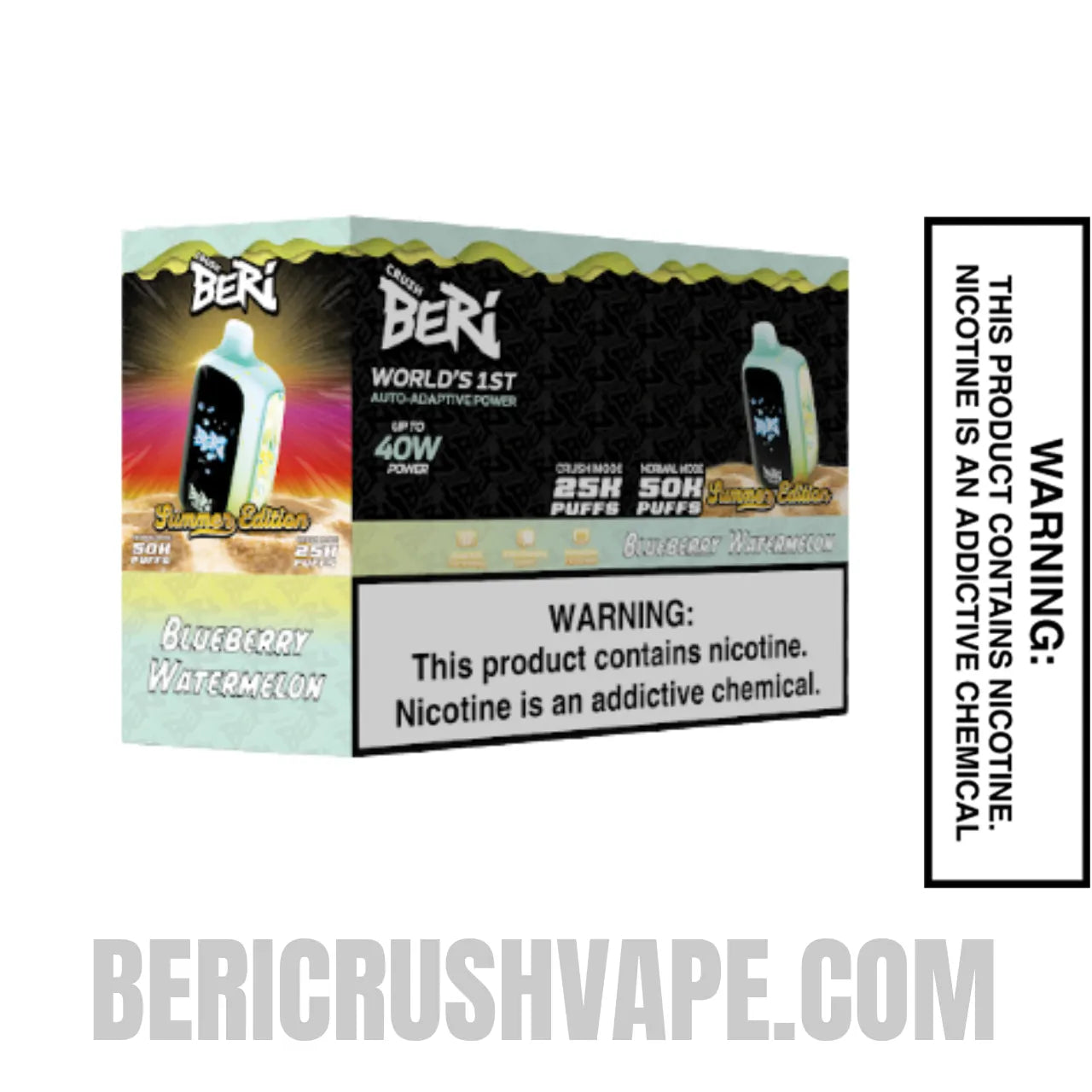 Blueberry Watermelon Beri Crush 50K Disposable Vape with Bundle Box