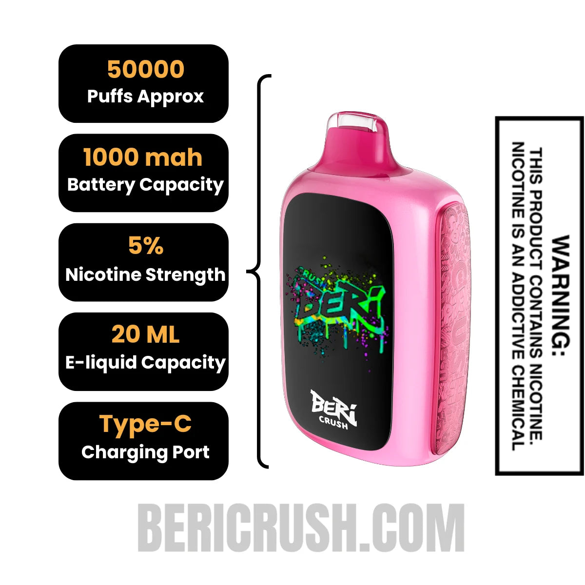 Cherry B-Pop Beri Crush 50K Disposable Vape Cherry B-Pop Beri Crush 50K Disposable Vape