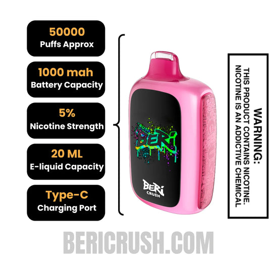 CherryB-PopBeriCrush50KDisposableVapeSpecifications