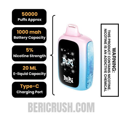 CranAppleSmashBeriCrush50KDisposableVapeSpecifications