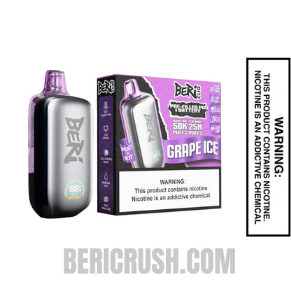 Grape Ice Beri Cliq 50K Disposable Vape Kit With Package Box