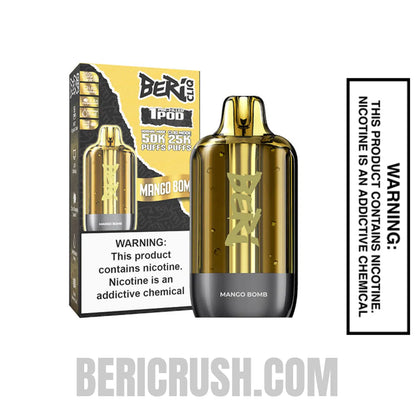 Mango Bomb Beri Cliq 50K Disposable Vape Pod with Package Box