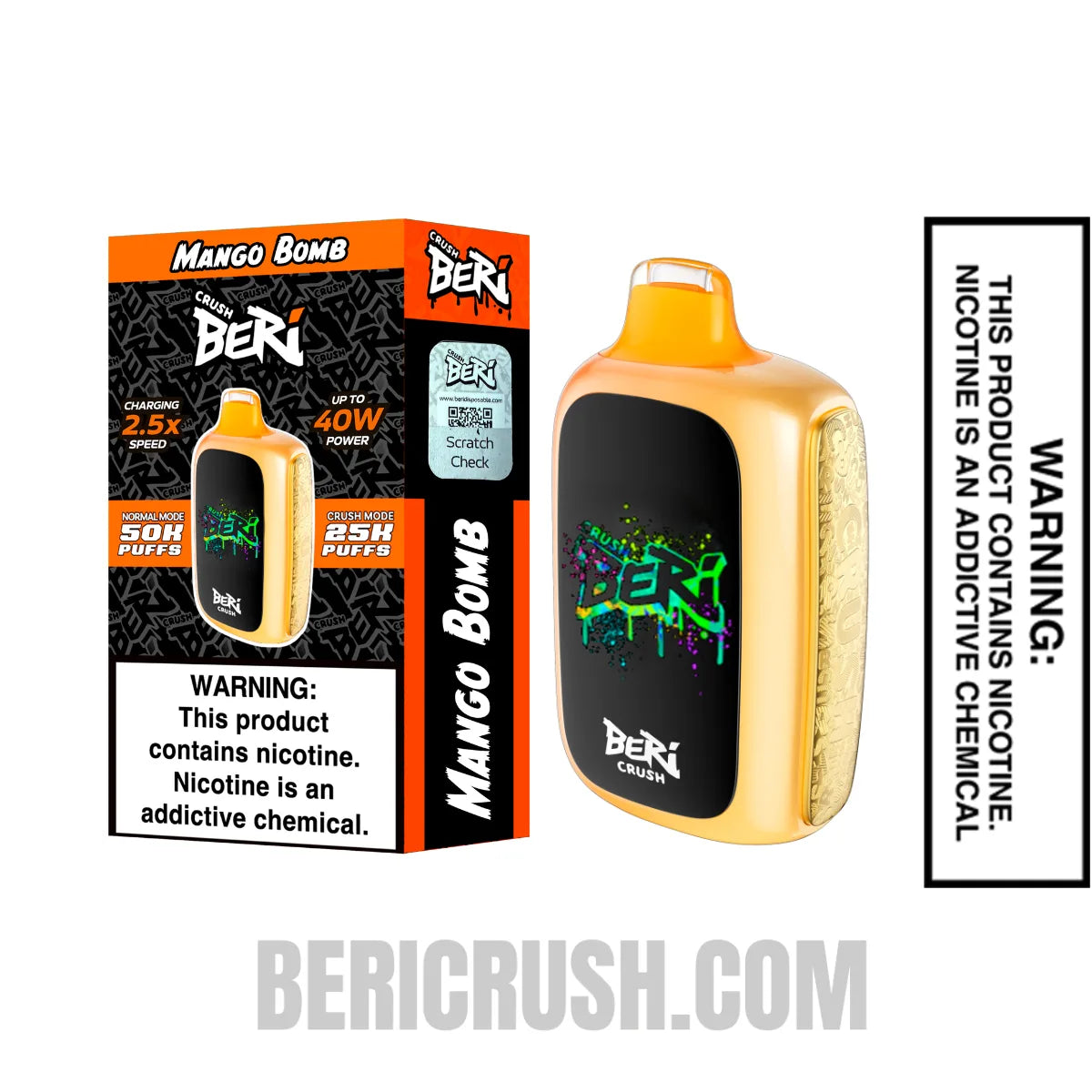 MangoBombBeriCrush50KDisposableVapeSpecifications