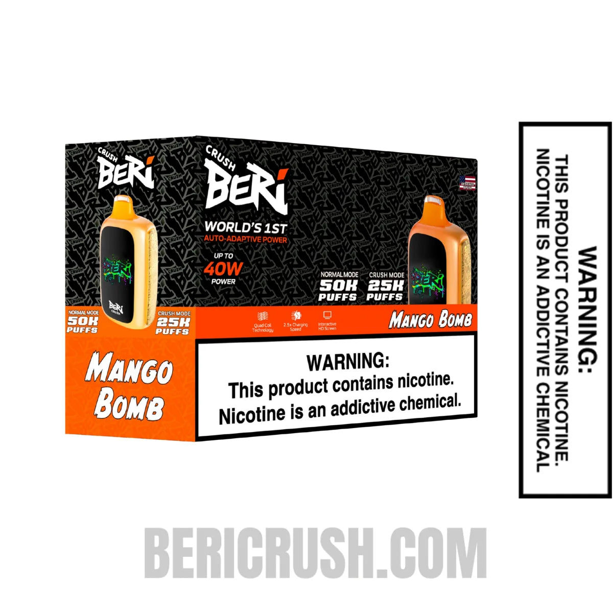 MangoBombBeriCrush50KDisposableVapewithbundlebox