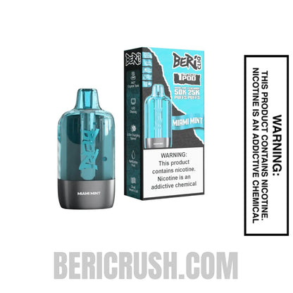 Miami Mint Beri Cliq 50K Disposable Vape Pod with package box