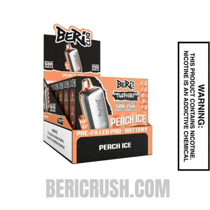 Peach Ice Beri Cliq 50K Disposable Vape Kit With Bundle Pack