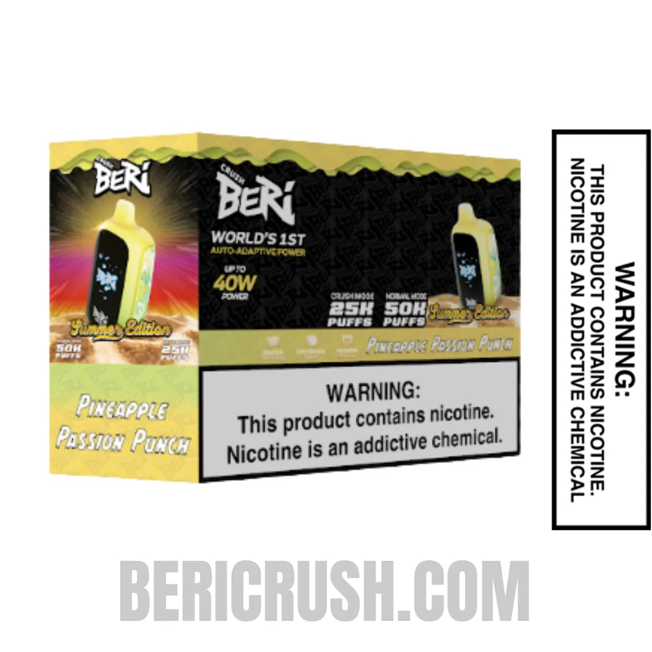 Pineapple Passion Punch Beri Crush 50K Disposable Vape with Bundle Box