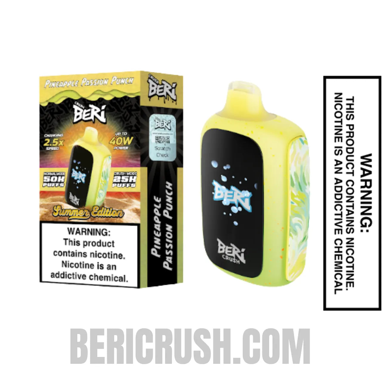 Pineapple Passion Punch Beri Crush 50K Disposable Vape with Package Box