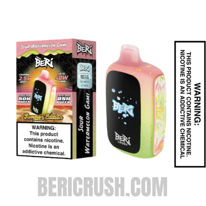 Sour Watermelon Gami Beri Crush 50K Disposable Vape with Package Box