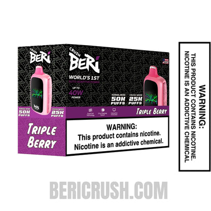 TripleBerryBeriCrush50KDisposableVapewithbundlebox