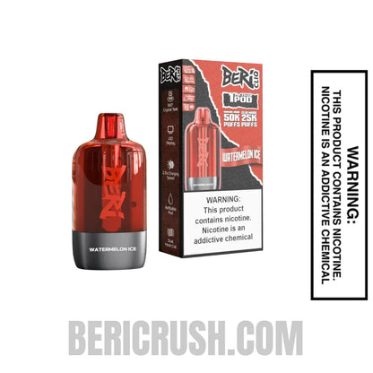 Watermelon Ice Beri Cliq 50K Disposable Vape Pod Package Box