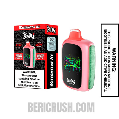 WatermelonIceBeriCrush50KDisposableVapewithPackageBox